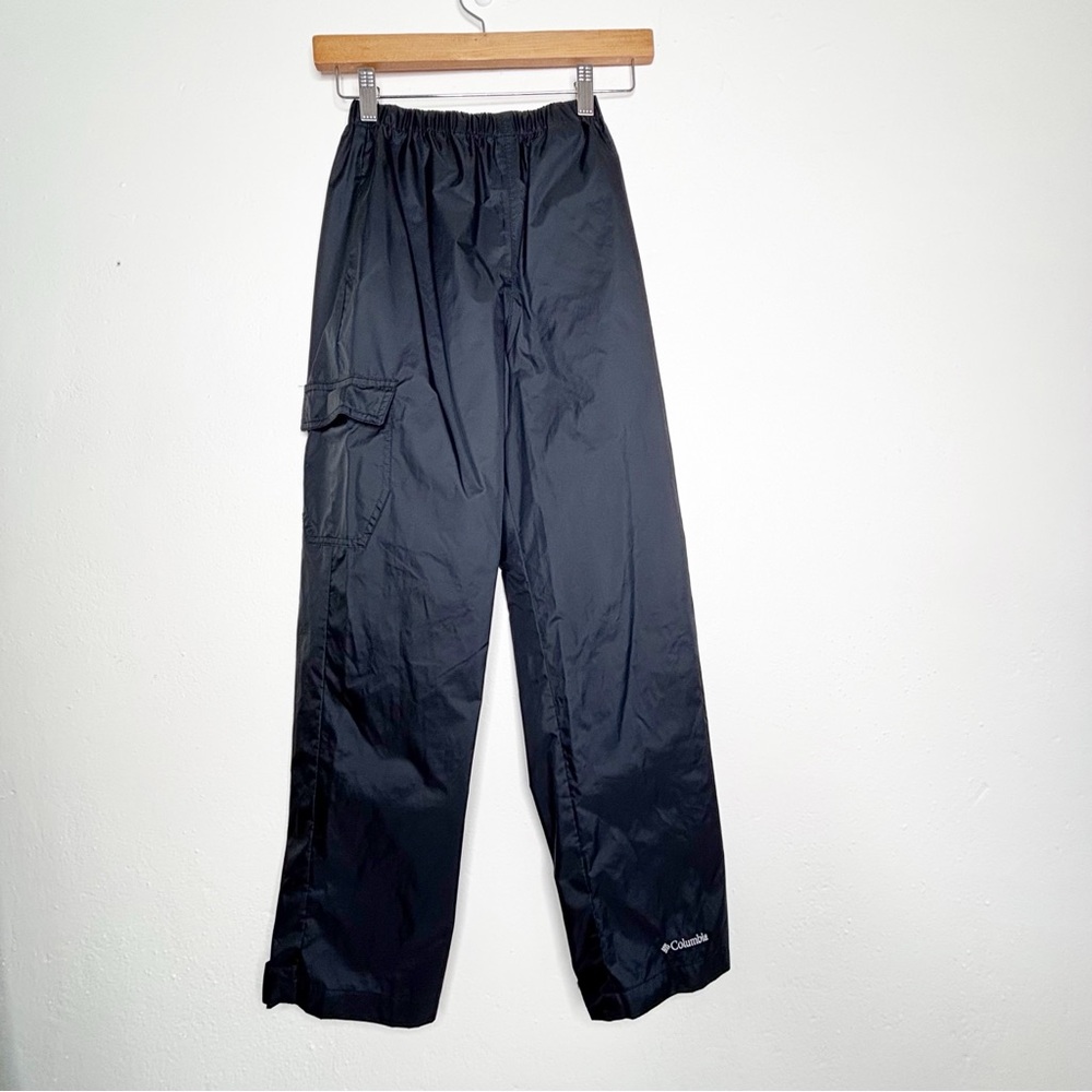 Columbia Kids Black Rain Pants Size Medium EUC